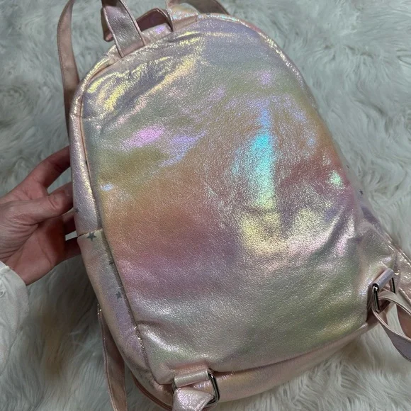 Dolls Kill • Iridescent Pastel Stars Mini Backpack - Picture 11 of 13